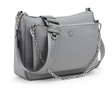 Bolsa Tiracolo Fiore F8163 Cinza