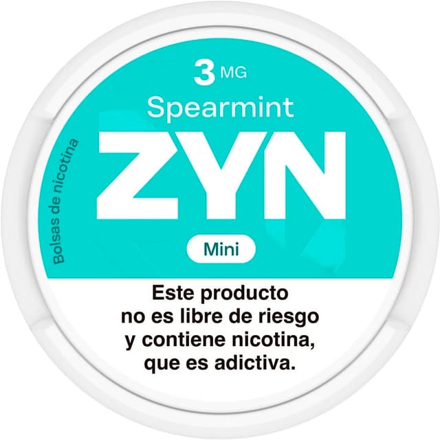 Bolsas de Nicotina Zyn Spearmint 3MG (15 Unidades)