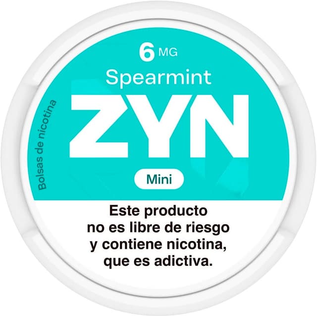 Bolsas de Nicotina Zyn Spearmint 6MG (15 Unidades)