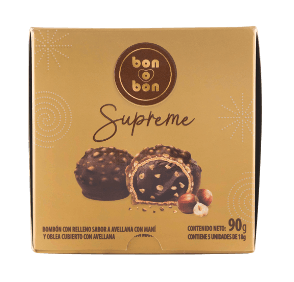 Bombom Bon O Bon Supreme Avelã Amendoim 5 Unidades 18G