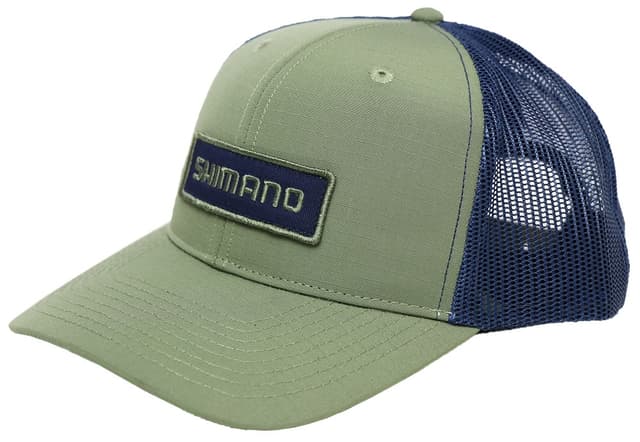 Boné Trucker Shimano Sh2402 Verde/Azul