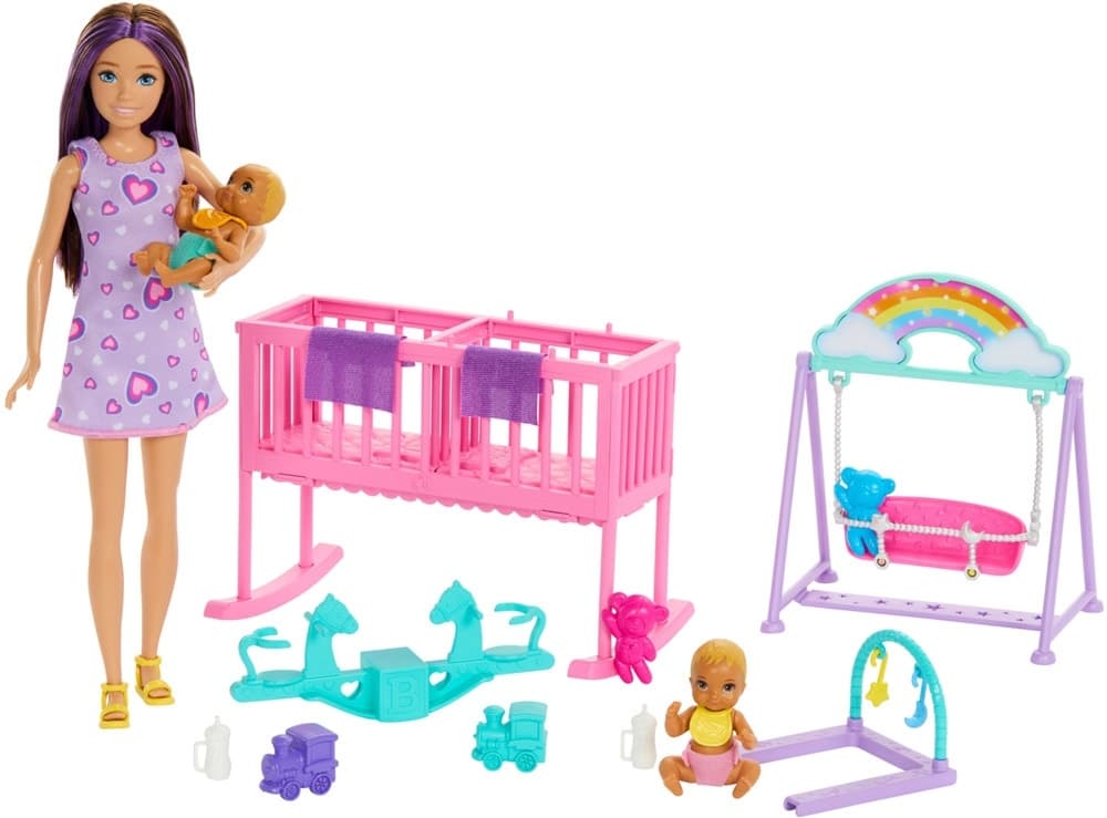 Boneca Mattel Barbie Double The Fun Nursery Family & Friends Hxm99