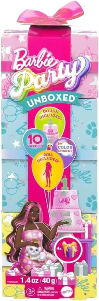 Boneca Barbie Party Unboxed Mattel