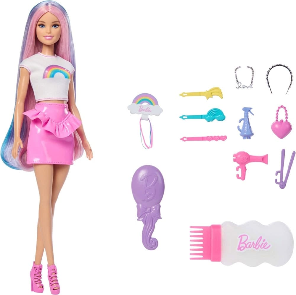 Boneca Barbie Rainbow Sparkle Hair Mattel
