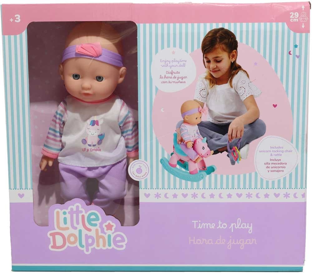 Boneca Little Dolphie com Balanço Unicórnio Ld04-D V
