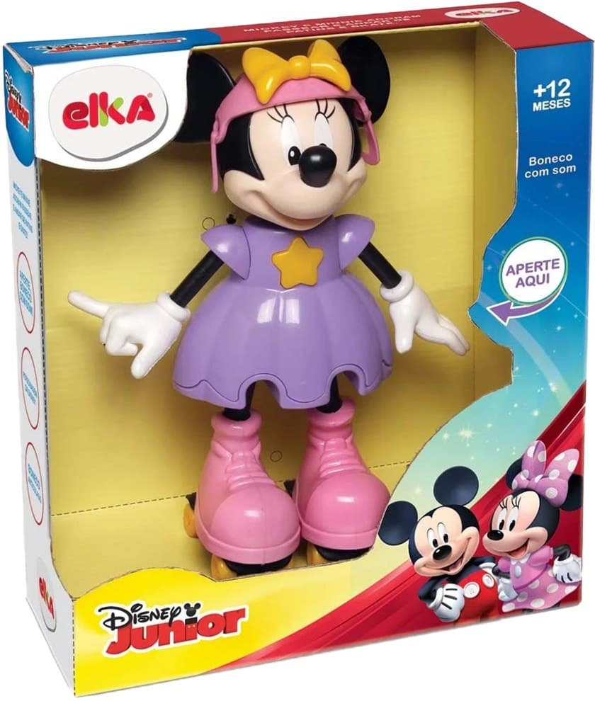 Boneca Minnie Patins Disney Junior - Elka 950