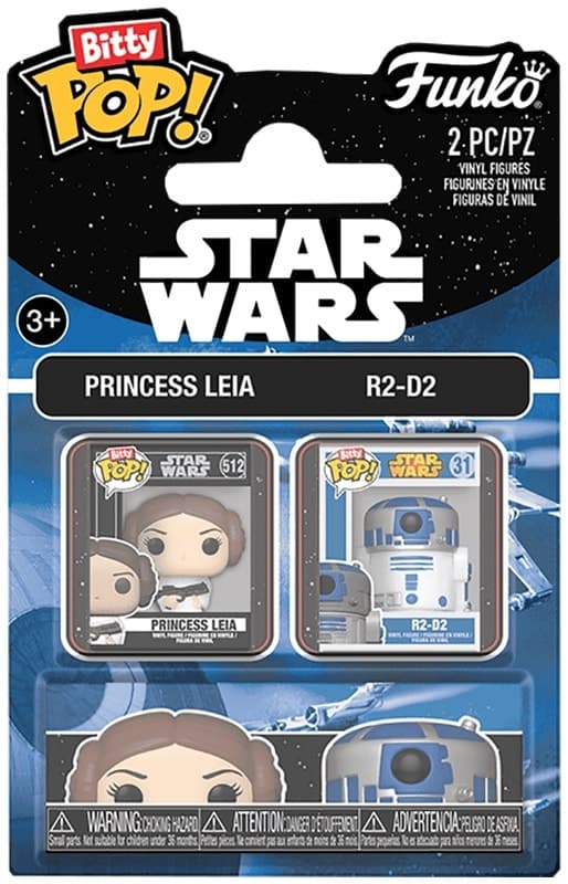Boneca Funko Bitty Pop! Star Wars Princess Leia/R2-D2
