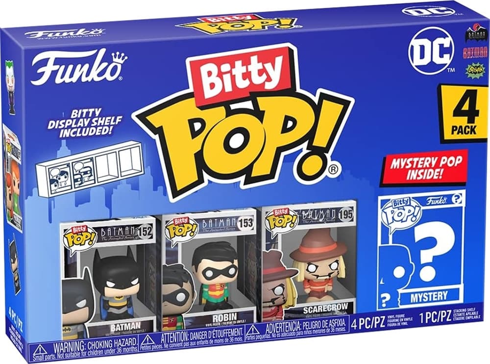 Boneco Batman - Dc - Funko Bitty Pop! Misterio Pop Adentro 4 Pack