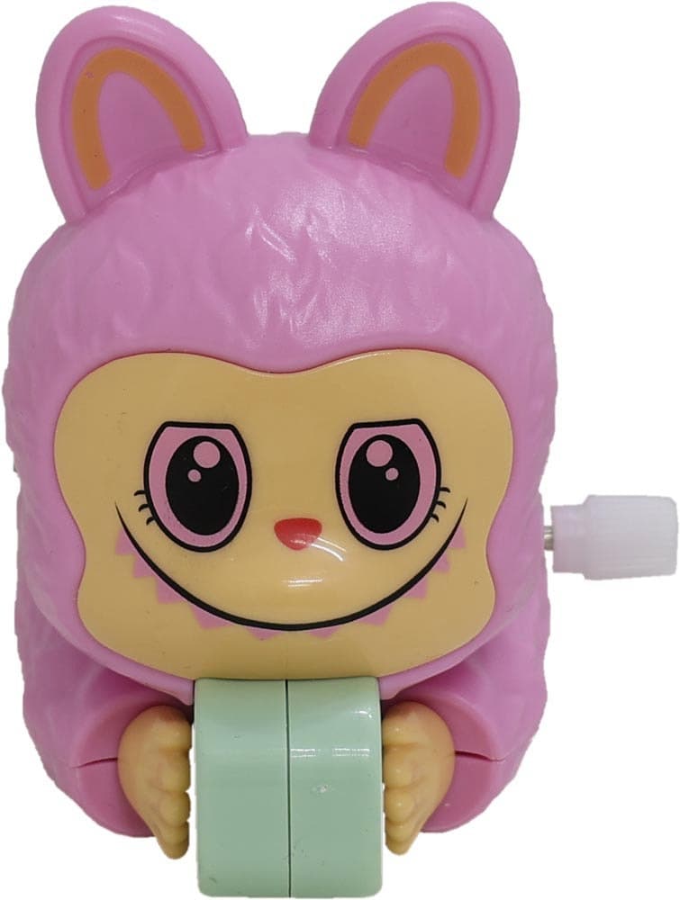 Boneco Labubu de Corda Rosa
