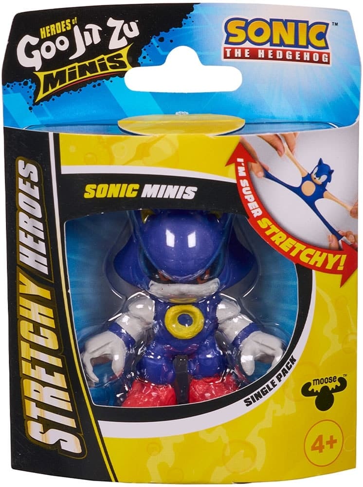 Boneco Metal Sonic Heroes Of Goo Jit Zu Sonic Minis Stretchy Heroes Moose