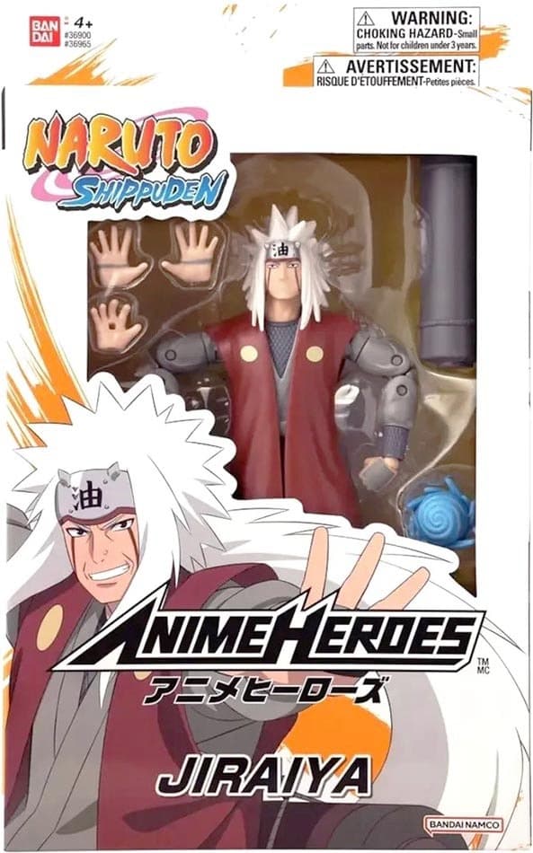 Boneco Naruto Jiraiya Anime Heroes Mega Bandai