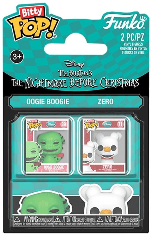 Boneco Funko Bitty Pop! Oogie Boogie/Zero - Disney Tim Burton's