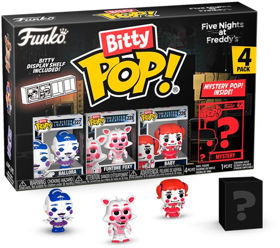 Bonecos Funko Bitty Pop! 4 Pack Ballora/ Funtime/ Baby - Five Nights At Freddy's