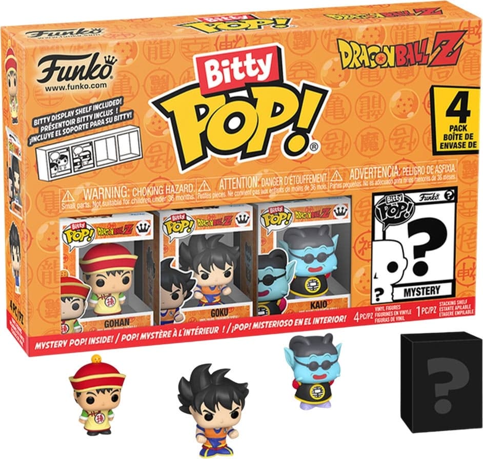 Bonecos Funko Dragon Ball Z Gohan/ Goku/ Kaio Bitty Pop! 4 Pack