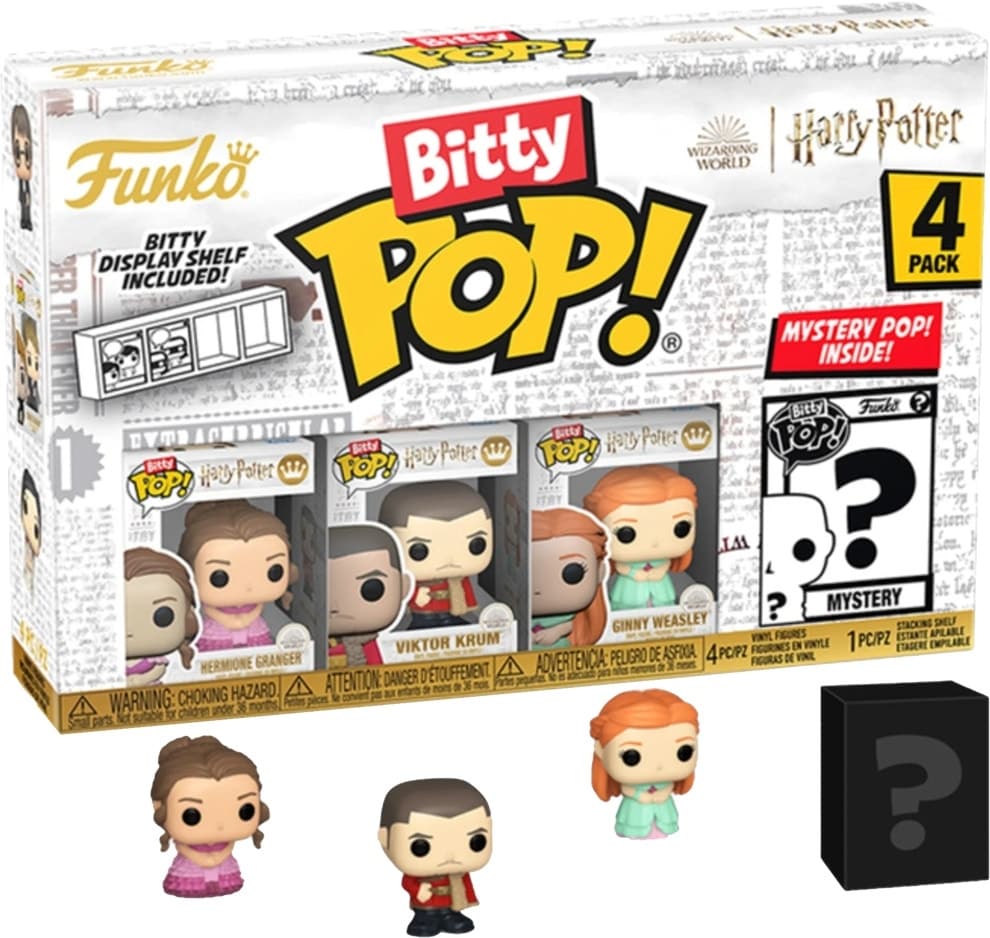 Bonecos Hermione Granger/Viktor Krum/Ginny Weasley Funko Bitty Pop! 4 Pac