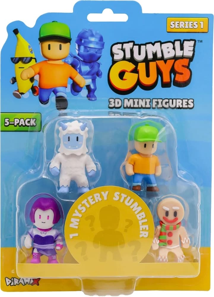 Bonecos Stumble Guys 3D Mini Figures S1 Diramix Art.5 - 0428 (5 Unidades)