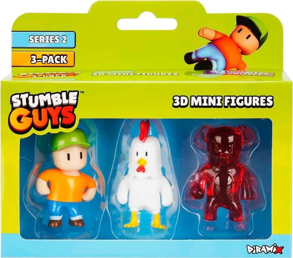 Bonecos Stumble Guys 3D Mini Figures S2 Diramix Art.1 - 0439 (3 Unidades)