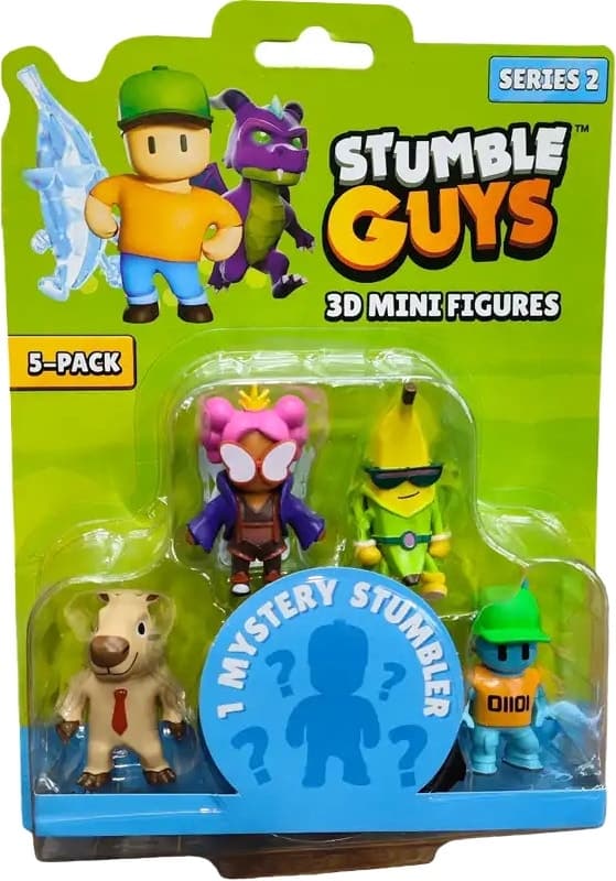 Bonecos Stumble Guys 3D Mini Figures S2 Diramix Art.3 - 0438 (5 Unidades)