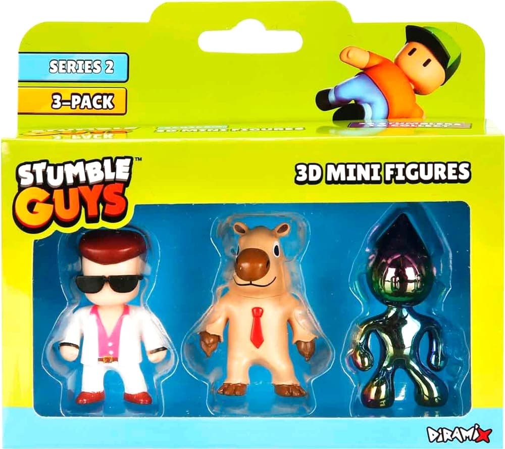 Bonecos Stumble Guys 3D Mini Figures S2 Diramix Art.3 - 0439 (3 Unidades)