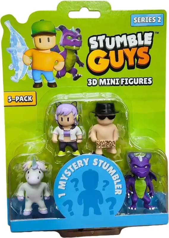 Bonecos Stumble Guys 3D Mini Figures S2 Diramix Art.4 - 0438 (5 Unidades)
