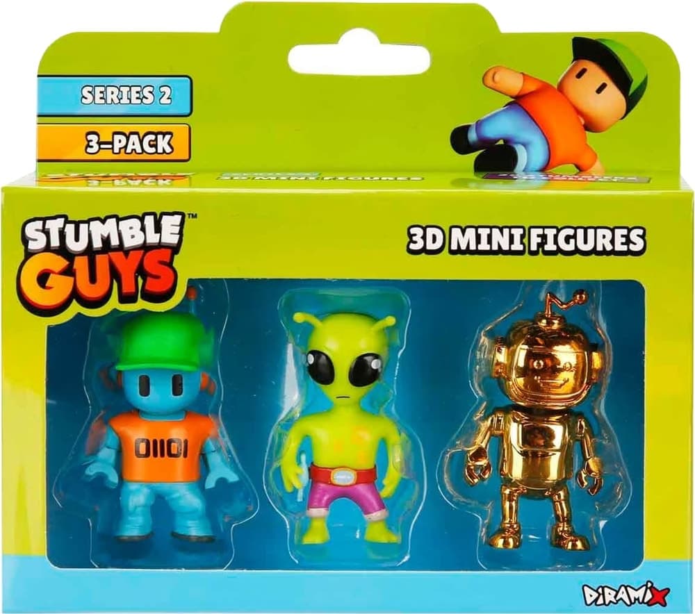 Bonecos Stumble Guys 3D Mini Figures S2 Diramix Art.5 - 0439 (3 Unidades)