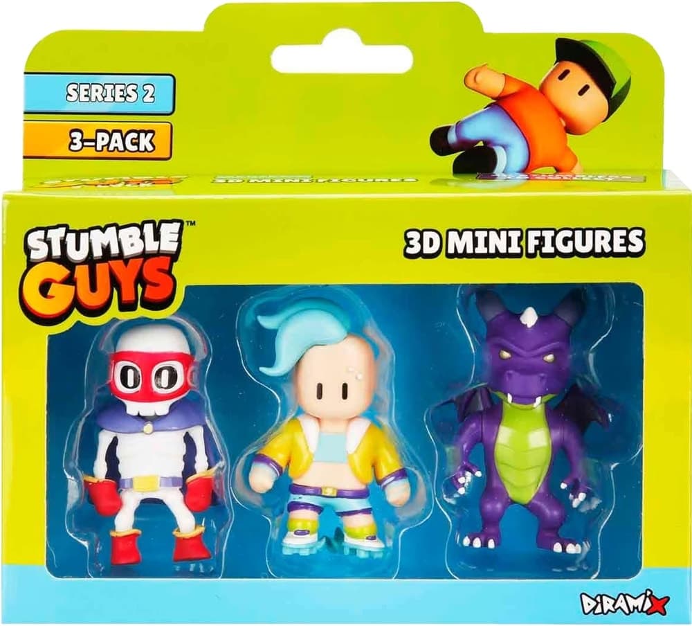 Bonecos Stumble Guys 3D Mini Figures S2 Diramix Art.6 (3 Unidades)