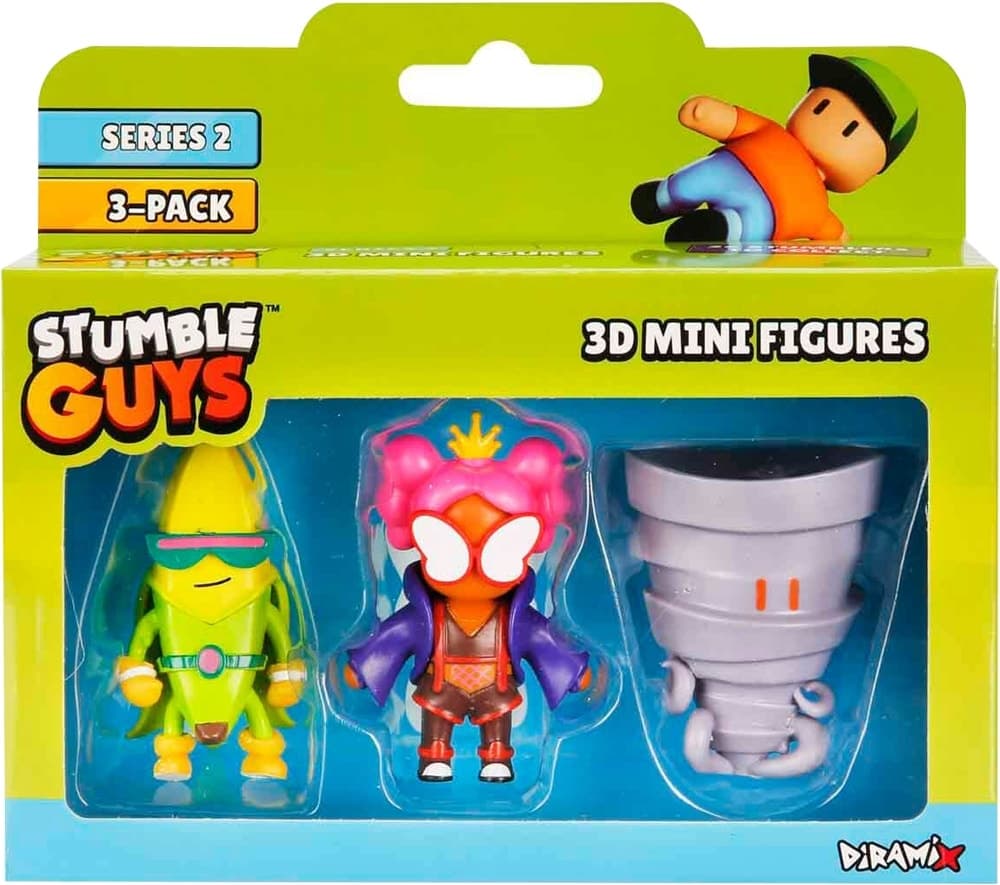 Bonecos Stumble Guys 3D Mini Figures S2 Diramix Art.8 - 0439 (3 Unidades)