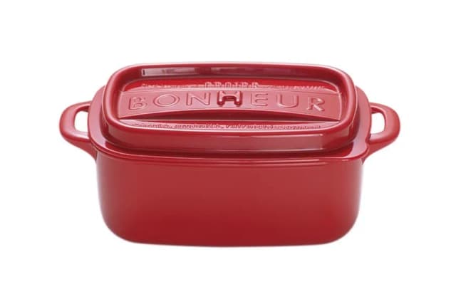 Pote Bonheur Quadrado Vermelho 440ml