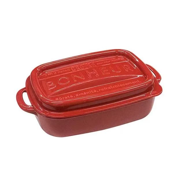 Pote Bonheur Plástico Vermelho 500ml