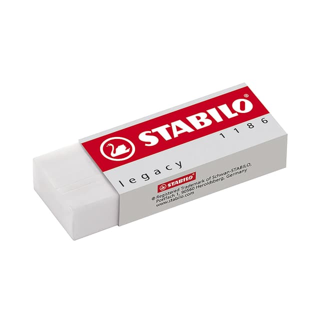 Borrador Stabilo Legacy 1186 Blanco 3 Unidades
