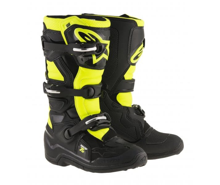 Botas Alpinestars Tech 7S Preto/Amarelo Fluorescente 4