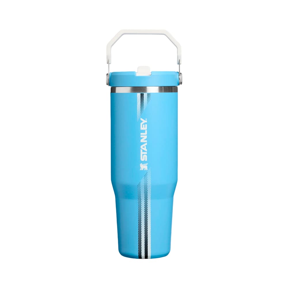 Garrafa Térmica Stanley Flip Straw Heat Wave Country 887ml Azul Claro Branco
