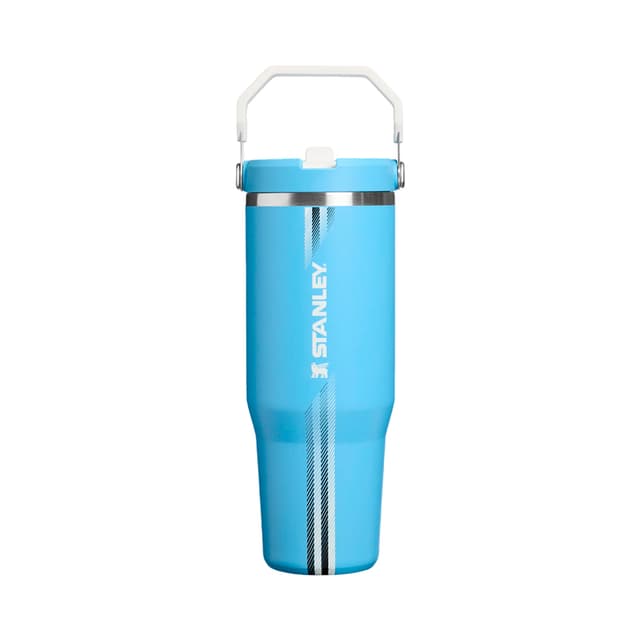 Garrafa Térmica Stanley Flip Straw Heat Wave Country 887ml Azul Claro Branco