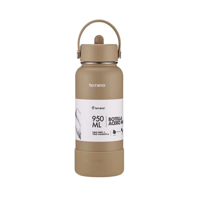 Garrafa Térmica Terrano Bota + Pico 950ml Arena
