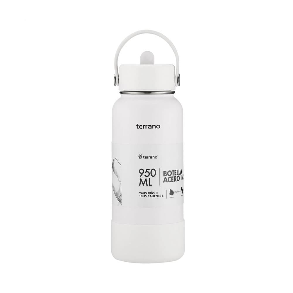 Garrafa Térmica Terrano Bota + Bico 950ml Branco