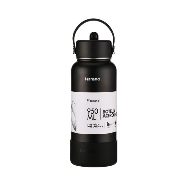 Garrafa Térmica Terrano Bota + Pico 950ml Preto