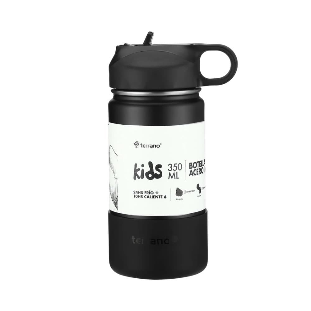 Garrafa Térmica Terrano Kids 350ml Preto