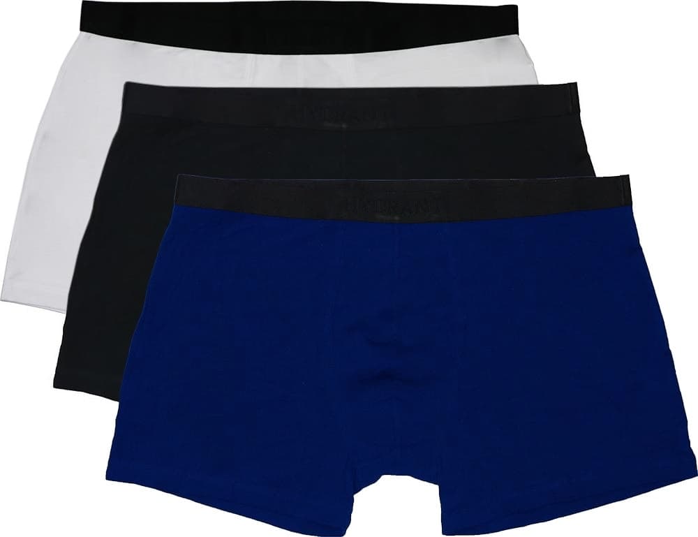 Boxer Longo Hydrant Bh00002 (3 Unidades) Branco/Preto/Azul - Masculino