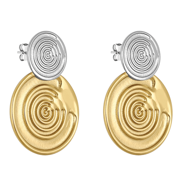 Brinco Feminino Daniel Klein Dkj.15.30003-3 Dourado/Prata