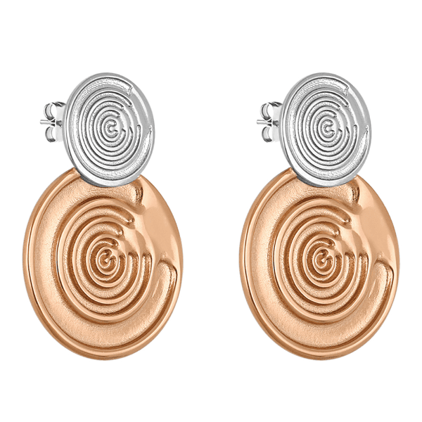 Brinco Feminino Daniel Klein Dkj.15.30003-4 Prata/Rose Gold
