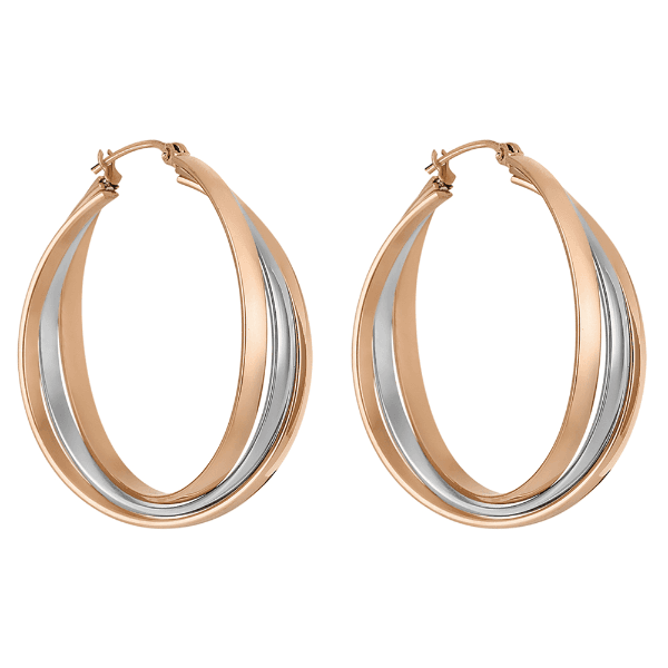 Brinco Feminino Daniel Klein Dkj.5.30016-4 Prata/Rose Gold