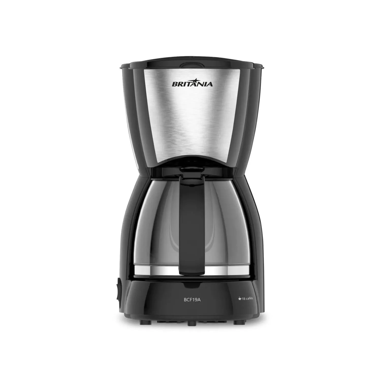 Cafeteira Britania BCF19A Inox 18 Xícaras 220V Preto