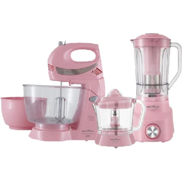 Kit Cozinha Britania BKT51R 3 Em 1 Liquidificador/Espremedor/Batedor 220V/60RS