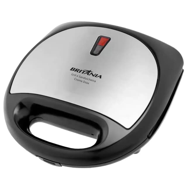 Sanduicheira Grill Britania Crome Inox 220V Preta