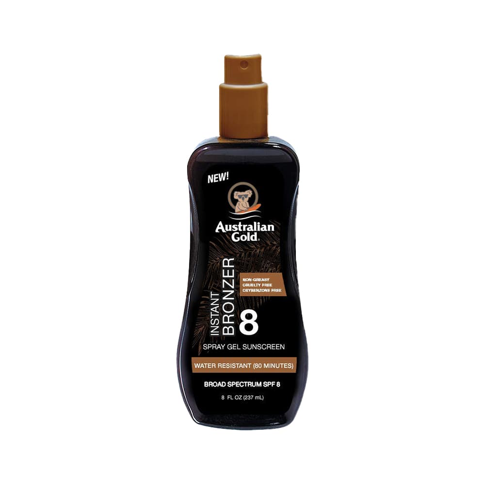 Bronzeador Solar Australian Gold Instant Bronzer Spray Gel Spf8 237ml