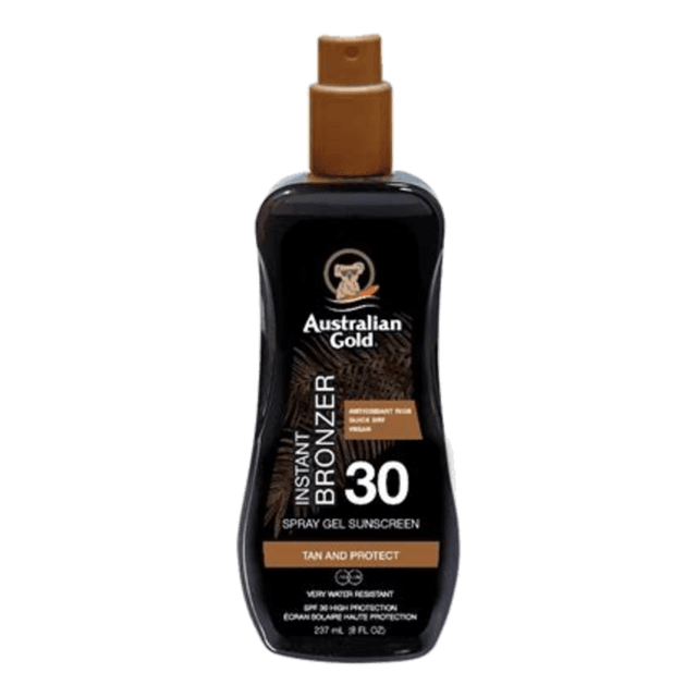 Protetor Solar Australian Gold Instant Bronzer Spray FPS 30 237ml