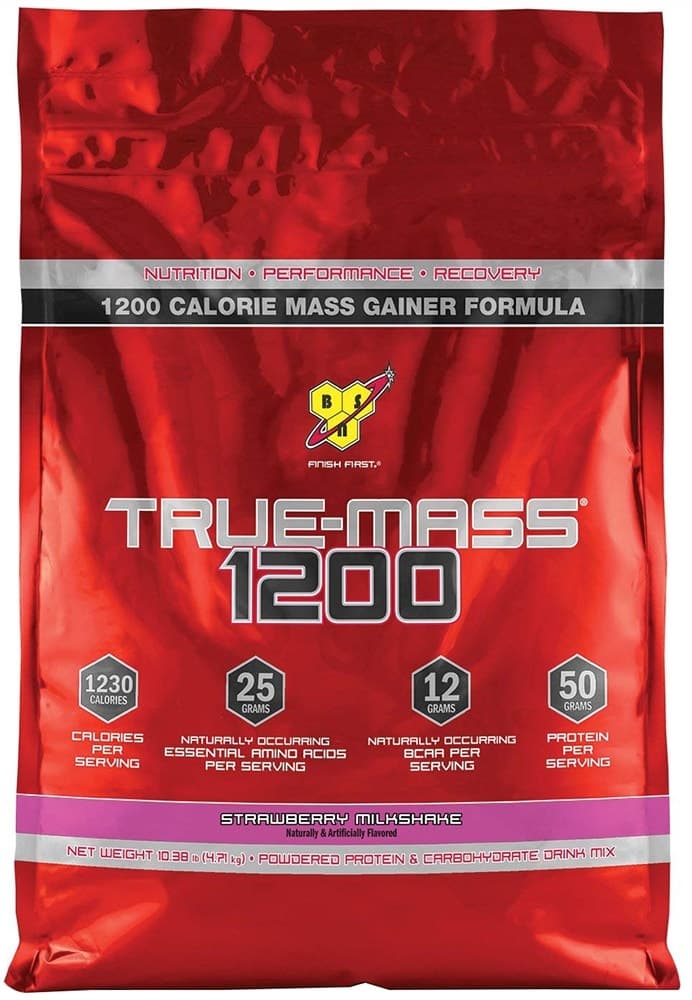 Suplemento Bsn True-Mass 1200 Milkshake de Morango (4.65Kg)