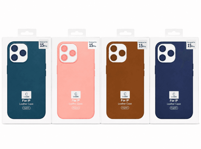 C-covers Capa iPhone 15 PRO Leather Magsafe Colores Varios