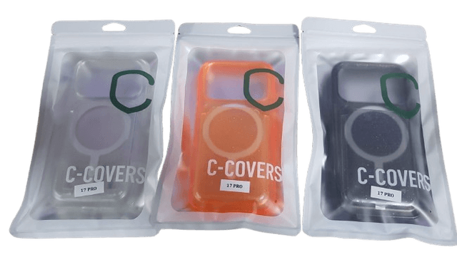 Capa Magnética C-Covers para iPhone 17 Pro com Porta-Cartão Cores Variadas