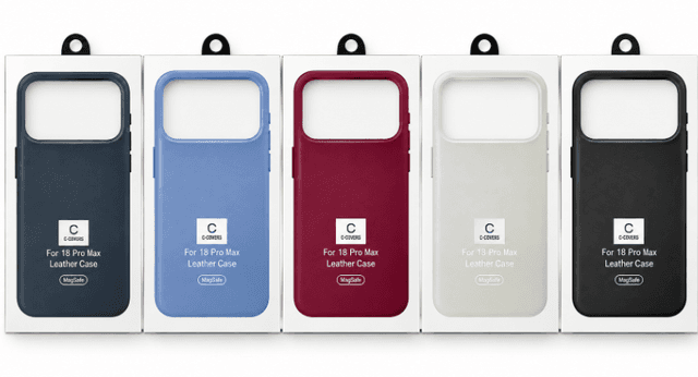 Capa C-Covers para iPhone 18 Pro Em Couro, Cores Várias